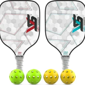 Graphite Pickleball Paddle Polymer Honeycomb Core | Duffle Bag | Indoor | WHITE